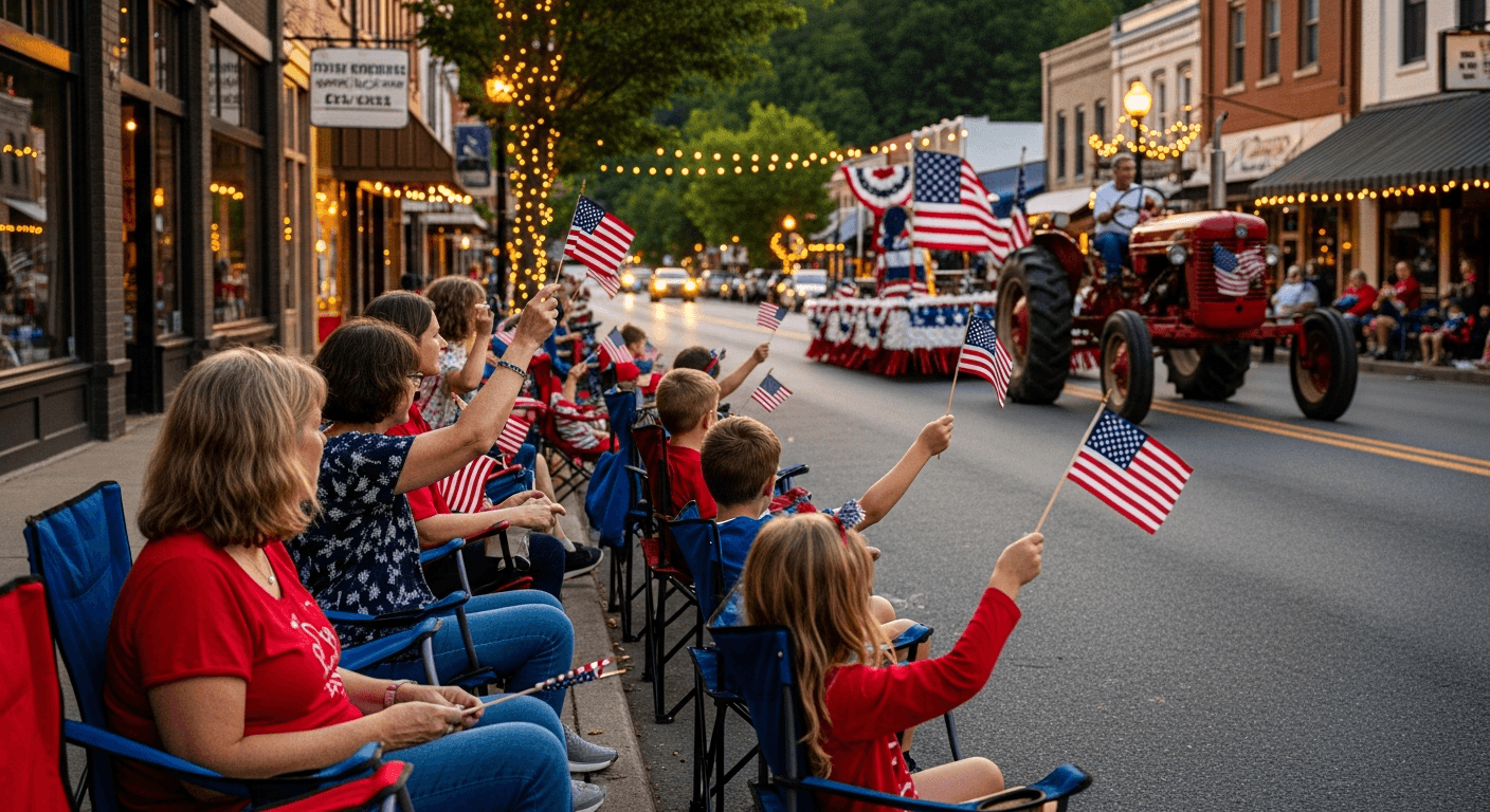 Ellijay's Fourth of July Rolls Downtown: Vendors at 2, Parade at 7:30, Fireworks After Dark