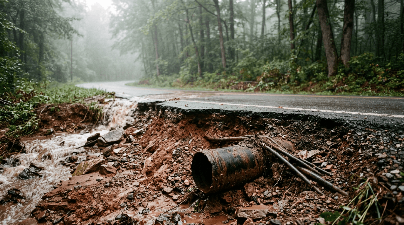 Highway 52 West Washed Out, Boil-Water Advisory in Effect for New Hope Zone After Overnight Flood